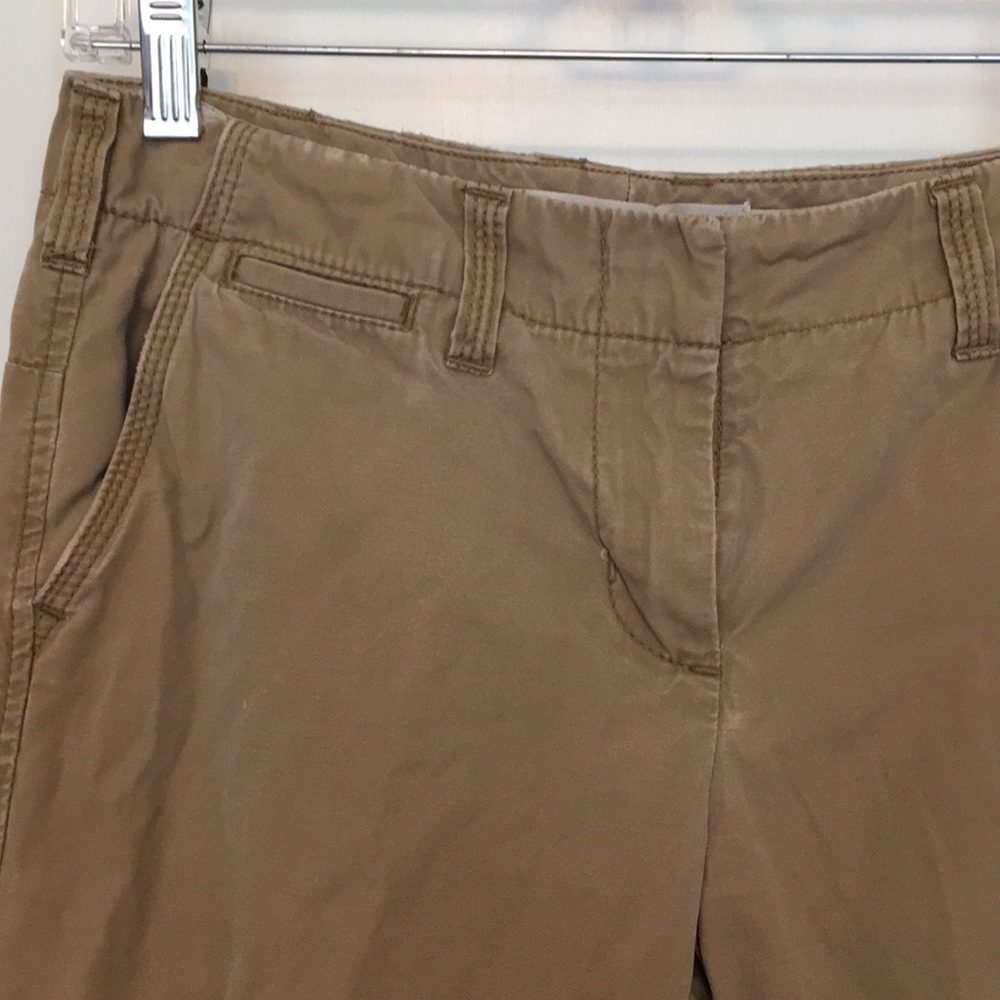 2000s J Crew Classic Twill Chinos 0 short - Picture 3 of 8